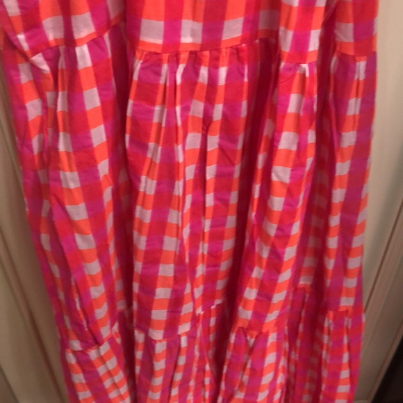 NEW SZ Blockprints X J Crew Tiered Dress 👗 in Gingham - Picture 13 of 14